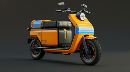 Obraz premium Mini square box electric wheeled vehical UHD wallpaper