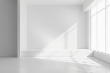 Fototapeta premium White Photo Background. Abstract Gray Gradient Design for Artistic Bright Space