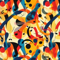 Abstract Pattern that evokes the energy of music and rhythm