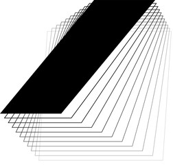 Square blend emblem. Line frame with gradient for badges, logo, banner