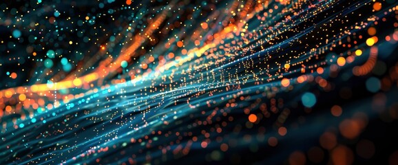 Technology Abstract, Ai Fractal Streams, Technology Abstract Background