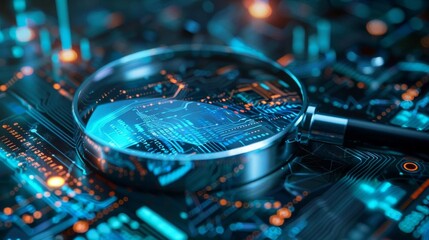 Financial analysis through digital magnification on futuristic devices