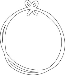 Circle frame drawing. Decoration for card, poster, banner