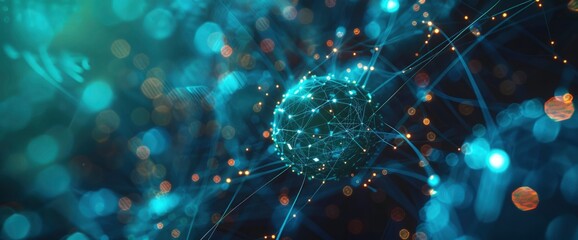 Technology Abstract, Ai Neural Networks, Technology Abstract Background