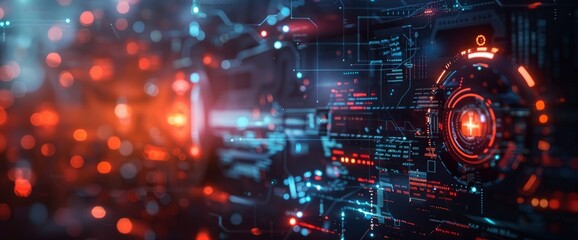 Obraz premium Technology Abstract, Ai Processing Diagrams, Technology Abstract Background