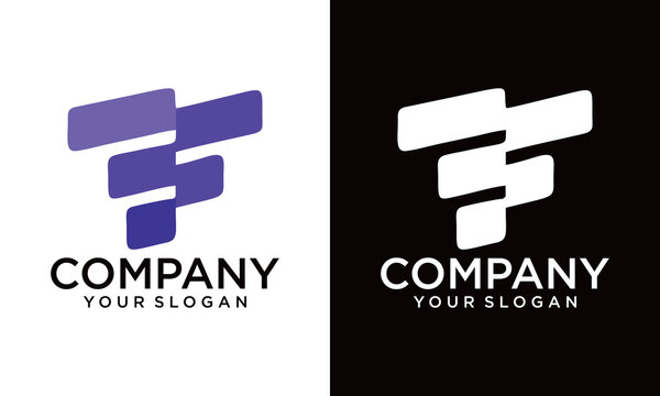 logo letter f t brand simple abstract font