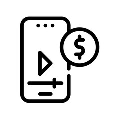 monetization line icon