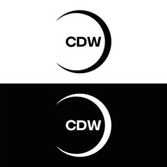 CDW logo. C D W design. White CDW letter. CDW, C D W letter logo design. C D W letter logo design in FIVE, FOUR, THREE, style. letter logo set in one artboard. C D W letter logo vector design.