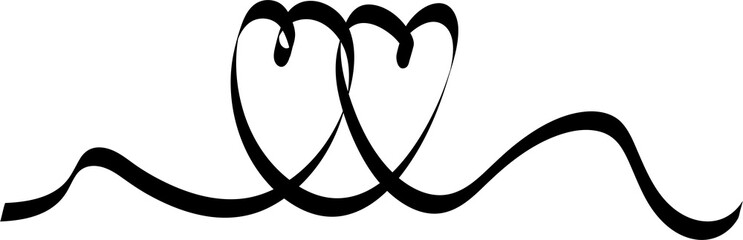 Ribbons heart shapes, valentine, celebration, love