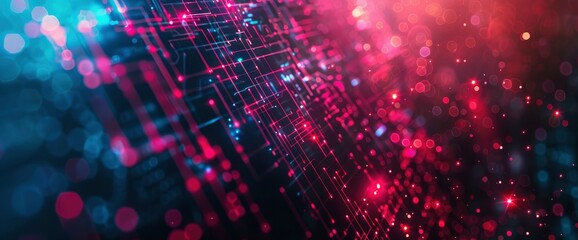 Obraz premium Technology Abstract, Ai Data Connections, Technology Abstract Background