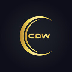 Obraz premium CDW logo. C D W design. White CDW letter. CDW, C D W letter logo design. C D W letter logo design in FIVE, FOUR, THREE, style. letter logo set in one artboard. C D W letter logo vector design.