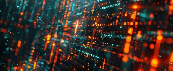 Obraz premium Technology Abstract, Ai Data Patterns, Technology Abstract Background