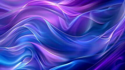 Abstract Purple and Blue Fluid Wave Background