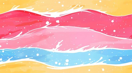 Obraz premium Minimalist Abstract Watercolor Wallpaper Design with Thin Colorful Brush Strokes, Small Stripes, and Wavy Lines