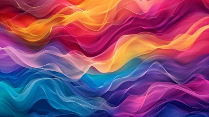 Colorful Abstract Waves Background with Vibrant Flowing Gradient Lines