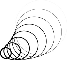 Circle with waves line gradient. Concept digital, technology, modern, science