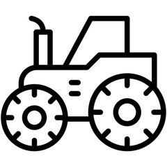 tracktor line icon