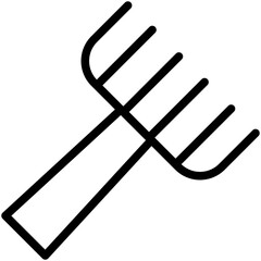 pitchfork line icon