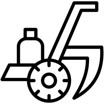 recommend clip art: cultivator line icon