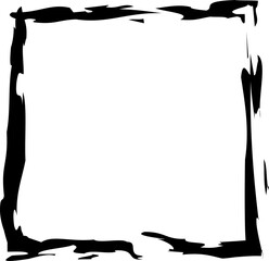 Square frames brush strokes. Set of design elements