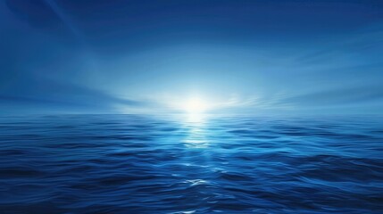 Obraz premium Rising Sun Over the Blue Ocean