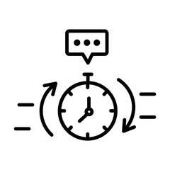 Easy to edit linear icon of rapid response 