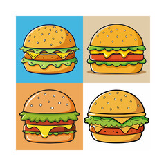 set of hamburger