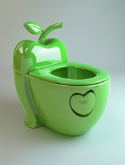 apple-shaped toilet