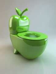 apple-shaped toilet