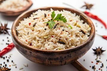 Cumin rice or Jeera Rice is a popular Indian main course item made using Basmati rice with basic spices

