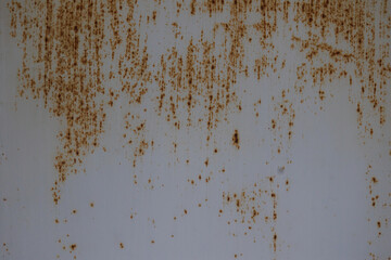 Grungy rust pattern texture on metal wall