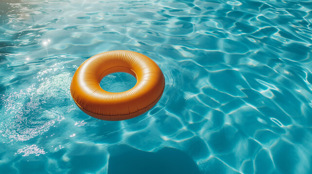 flotador en piscina, agua, verano 