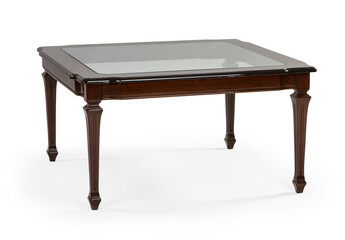 classic coffee table isolated on white background .