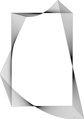 Rectangle frame emblem dynamic line blending. Technology creative