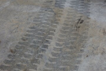 tire tracks in sand