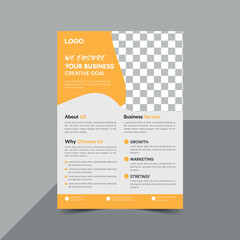 Annual report Modern and creative Flyer Background Vector illustrator Design.