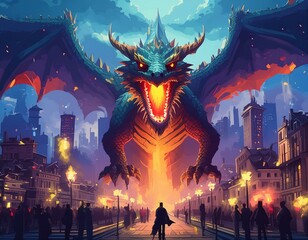 火を吹くドラゴン