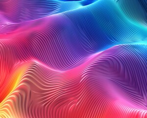 Rainbow gradient wallpaper with a 3D effect, appearing to have ridges and valleys that create an optical illusion