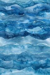 Obraz premium Modern Boho Watercolor Wallpaper Design Featuring Abstract Linear Patterns, Thin Stripes, and a Textured, Ombre Effect