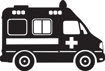 Ambulance icon on white background
