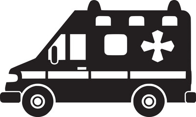 Ambulance icon on white background