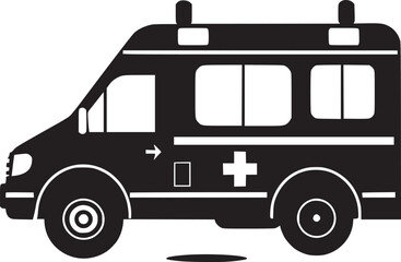 Ambulance icon on white background