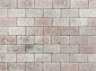 Top view of  cement bricks pavement
