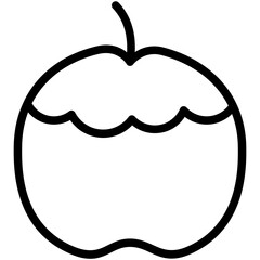 coconut line icon