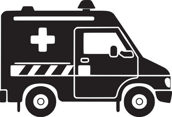 Ambulance icon on white background