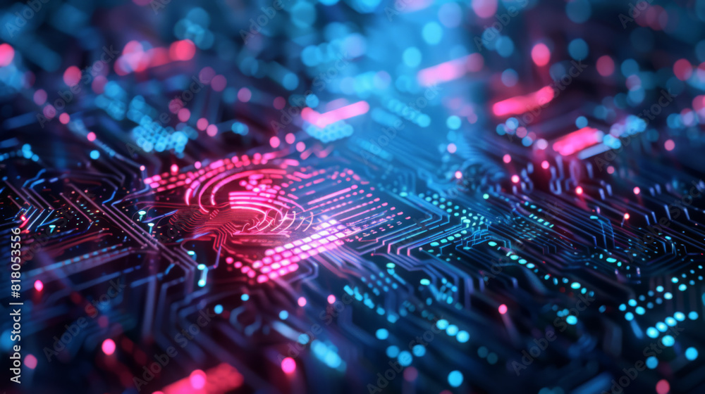 Poster cybersecurity, data protection concept. computer user privacy security and data encryption, verify p