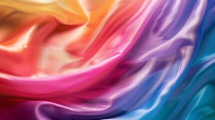 Obraz premium A photorealistic close-up of a rainbow gradient wallpaper with a smooth