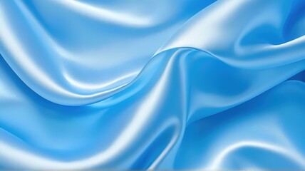 Obraz premium Wrinkles Long dress in blue silk satin beautiful. For backgrounds or artwork