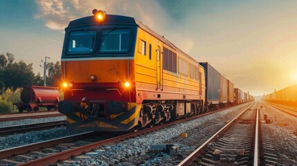 Obraz premium Rail logistics 