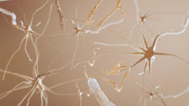 Neuron links damage and destruction 3d animation macro